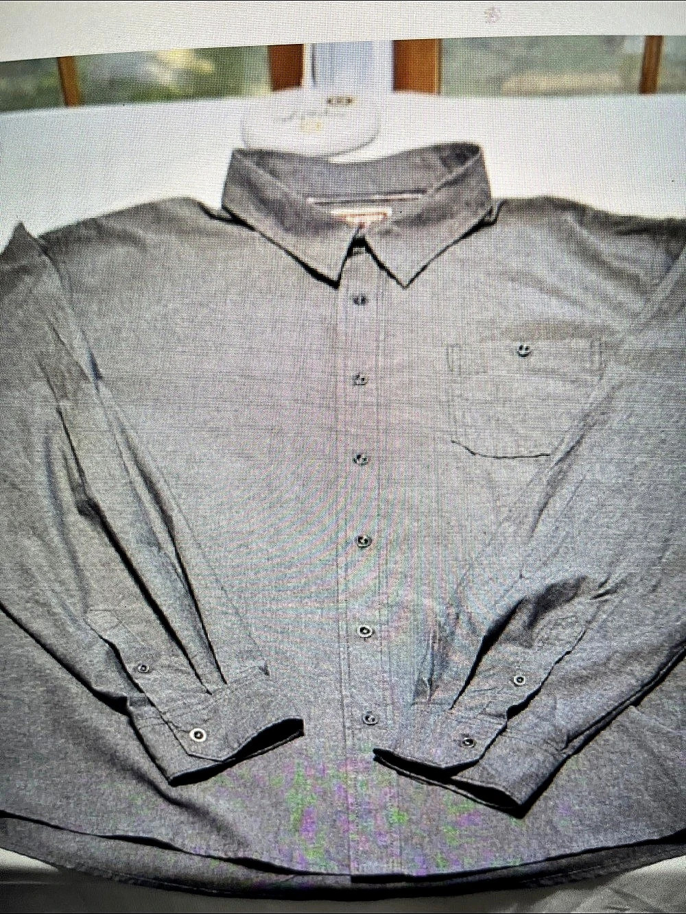 Weatherproof Vintage Men's Checkered Button Down Shirt in Gray